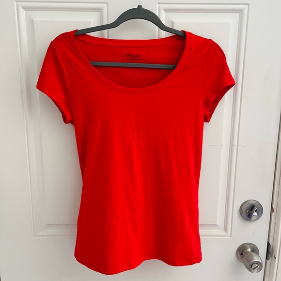 No Boundaries Tops - no boundaries simple slim fitting red short sleeve tshirt size medium